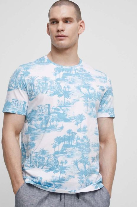 Бавовняна футболка Medicine колір білий візерунок (3326909) Бавовняна футболка Medicine колір білий візерунок (3326909)