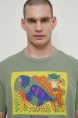 Бавовняна футболка Medicine x Maria Prymachenko колір зелений з принтом (3350803)