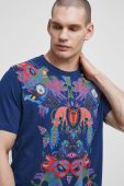 Бавовняна футболка Medicine x Maria Prymachenko з принтом колір блакитний Бавовняна футболка Medicine x Maria Prymachenko з принтом колір блакитний