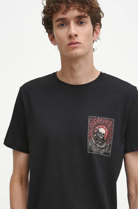 Бавовняна футболка Medicine чоловічий колір чорний з принтом (3675413) Бавовняна футболка Medicine чоловічий колір чорний з принтом (3675413)