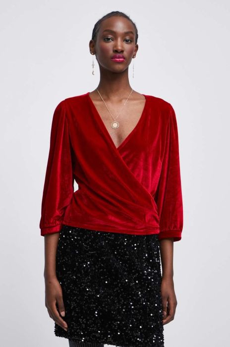 Блузка Medicine жіноча колір червоний однотонна (2827463)