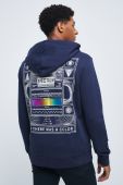 Бавовняна кофта Medicine чоловіча колір синій з принтом Бавовняна кофта Medicine чоловіча колір синій з принтом