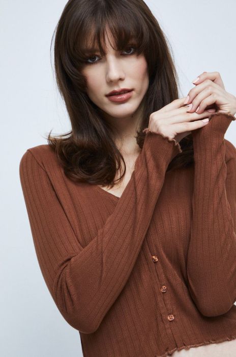 Лонгслів Medicine жіночий колір коричневий