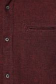 Сорочка з льону Medicine чоловіча колір бордовий slim зі стійкою