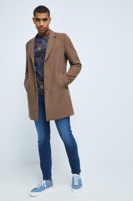 Пальто з домішкою вовни Medicine колір коричневий перехідний (2678596) Пальто з домішкою вовни Medicine колір коричневий перехідний (2678596)
