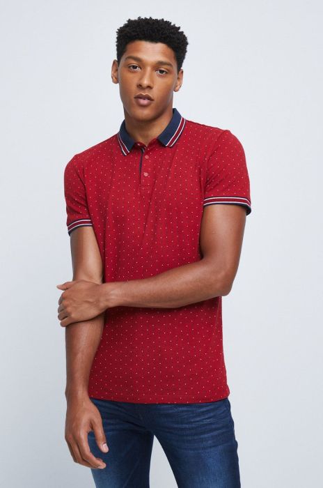 Поло Medicine чоловіче колір бордовий візерунок Поло Medicine чоловіче колір бордовий візерунок