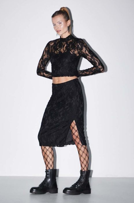 Спідниця Medicine колір чорний midi олівець (2865951) Спідниця Medicine колір чорний midi олівець (2865951)