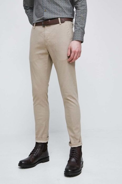 Штани Medicine чоловічі колір бежевий фасон chinos (2864992) Штани Medicine чоловічі колір бежевий фасон chinos (2864992)