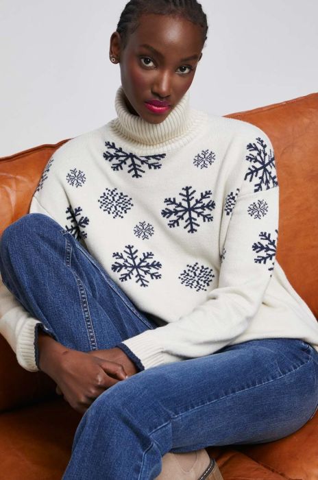 Светр Medicine жіночий колір бежевий гольф (2860011)