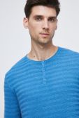 Бавовняний светер Medicine чоловічий колір бірюзовий легкий (2530863) Бавовняний светер Medicine чоловічий колір бірюзовий легкий (2530863)