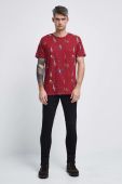 Бавовняна футболка Medicine колір червоний візерунок Бавовняна футболка Medicine колір червоний візерунок