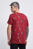 Бавовняна футболка Medicine колір червоний візерунок Бавовняна футболка Medicine колір червоний візерунок