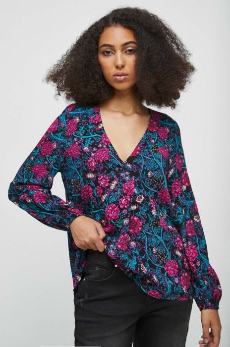 Блузка Medicine жіноча колір чорний візерунок (3460193) Блузка Medicine жіноча колір чорний візерунок (3460193)