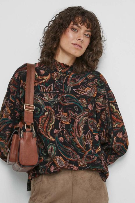 Блузка Medicine жіноча колір чорний візерунок (3545351)