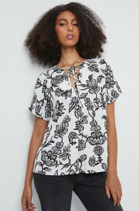 Блузка Medicine жіноча колір білий візерунок (3401897) Блузка Medicine жіноча колір білий візерунок (3401897)