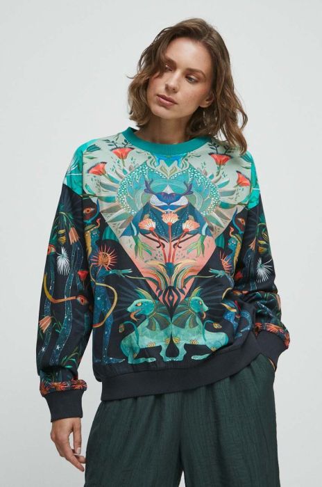 Блузка Medicine жіноча колір бірюзовий візерунок (3384444) Блузка Medicine жіноча колір бірюзовий візерунок (3384444)