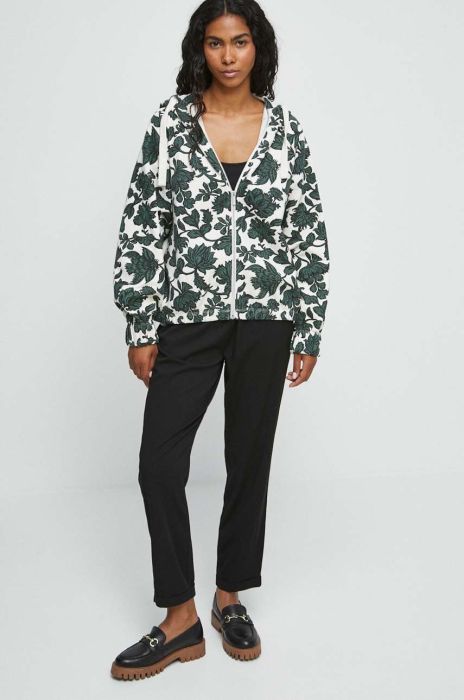 Кофта Medicine жіноча колір бежевий з капюшоном візерунок (3433182) Кофта Medicine жіноча колір бежевий з капюшоном візерунок (3433182)