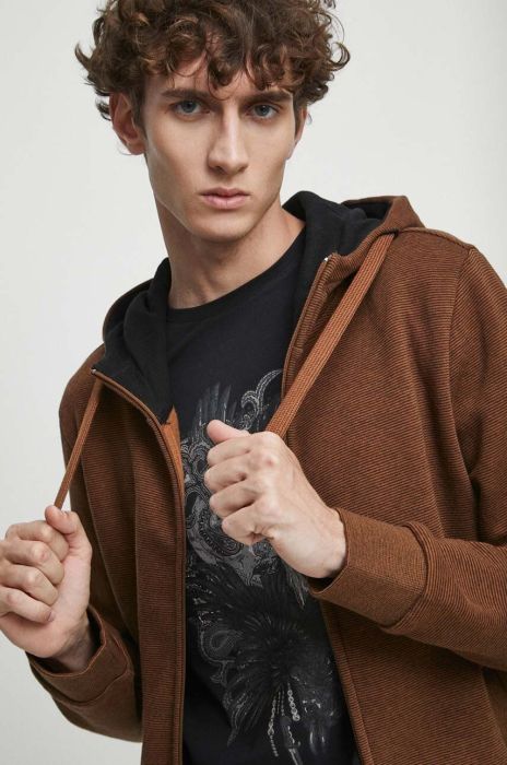 Кофта Medicine чоловіча колір коричневий з капюшоном Кофта Medicine чоловіча колір коричневий з капюшоном