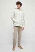 Блузка Medicine чоловіча колір білий з капюшоном візерунок Блузка Medicine чоловіча колір білий з капюшоном візерунок