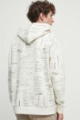 Блузка Medicine чоловіча колір білий з капюшоном візерунок Блузка Medicine чоловіча колір білий з капюшоном візерунок