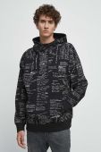 Блузка Medicine чоловіча колір чорний з капюшоном візерунок Блузка Medicine чоловіча колір чорний з капюшоном візерунок