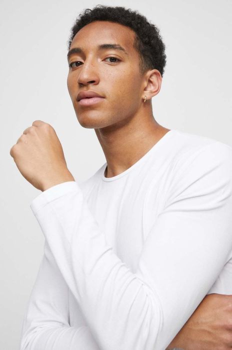 Лонгслів Medicine чоловічий колір білий однотонний Лонгслів Medicine чоловічий колір білий однотонний