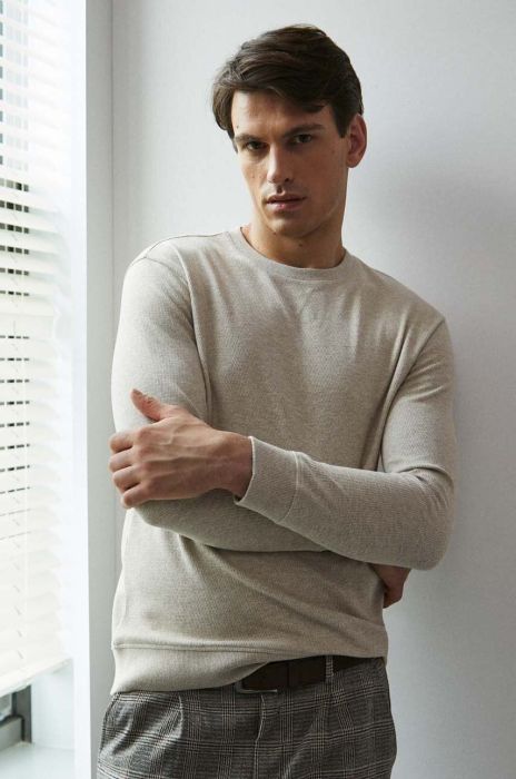 Лонгслів Medicine чоловічий колір бежевий меланж (3561089)