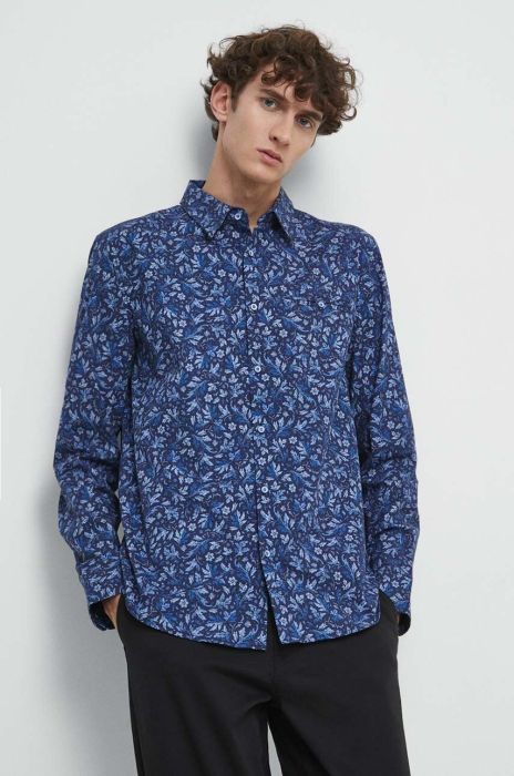 Сорочка Medicine чоловіча колір синій regular класичний комір (3452386) Сорочка Medicine чоловіча колір синій regular класичний комір (3452386)