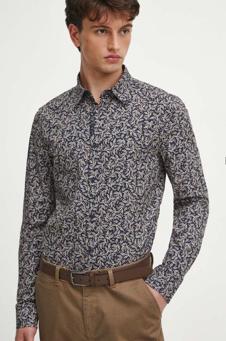 Сорочка Medicine чоловіча колір синій slim класичний комір (3694417) Сорочка Medicine чоловіча колір синій slim класичний комір (3694417)