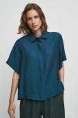 Сорочка Medicine жіноча колір бірюзовий relaxed класичний комір (3375897) Сорочка Medicine жіноча колір бірюзовий relaxed класичний комір (3375897)