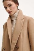 Пальто з домішкою вовни Medicine колір бежевий перехідний двобортний Пальто з домішкою вовни Medicine колір бежевий перехідний двобортний