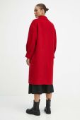 Вовняне пальто Medicine жіночий колір червоний перехідне