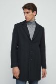 Пальто з домішкою вовни Medicine колір синій перехідний (3545370)