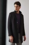 Пальто з домішкою вовни Medicine колір бордовий перехідний
