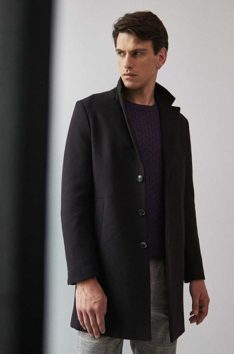 Пальто з домішкою вовни Medicine колір бордовий перехідний Пальто з домішкою вовни Medicine колір бордовий перехідний