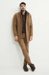 Пальто з домішкою вовни Medicine колір коричневий зимовий
