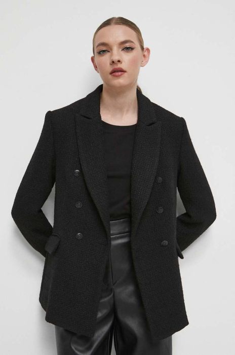 Піджак Medicine колір чорний двобортний однотонна Піджак Medicine колір чорний двобортний однотонна