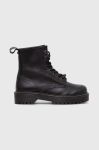 Шкіряні черевики Medicine колір чорний на платформі Шкіряні черевики Medicine колір чорний на платформі