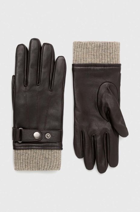 Шкіряні рукавички Medicine чоловічі колір коричневий Шкіряні рукавички Medicine чоловічі колір коричневий