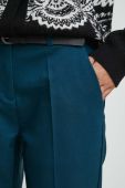 Штани Medicine жіночі колір бірюзовий фасон chinos середня посадка Штани Medicine жіночі колір бірюзовий фасон chinos середня посадка