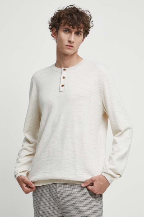 Бавовняний светр Medicine колір бежевий легкий (3503393)