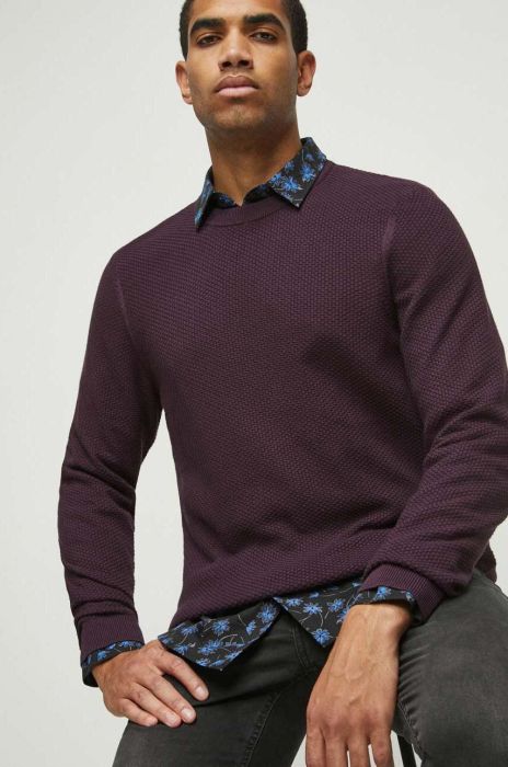 Бавовняний светр Medicine колір бордовий легкий (3643068) Бавовняний светр Medicine колір бордовий легкий (3643068)