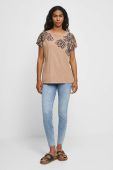 Бавовняна футболка Medicine жіноча колір бежевий (3433276)