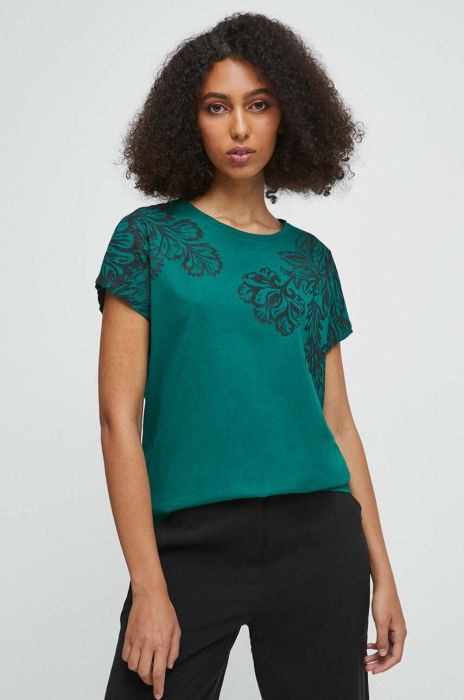 Бавовняна футболка Medicine жіноча колір зелений (3433177) Бавовняна футболка Medicine жіноча колір зелений (3433177)