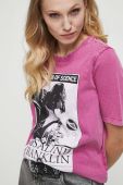 Бавовняна футболка Medicine колір рожевий (3592482)