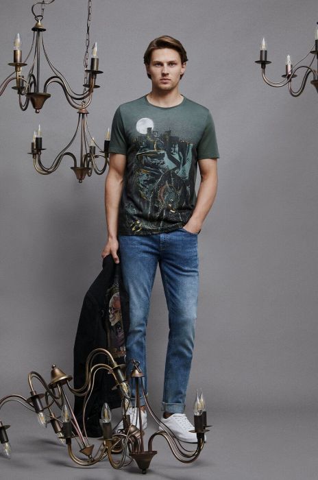 Бавовняна футболка Medicine колір зелений візерунок (3406396) Бавовняна футболка Medicine колір зелений візерунок (3406396)