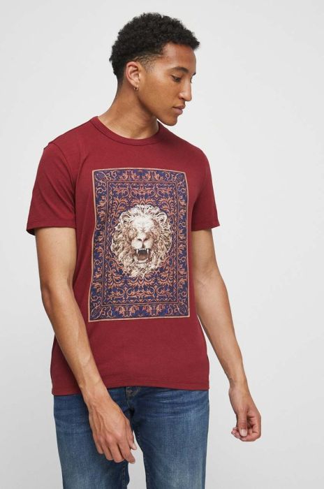 Футболка Medicine чоловічий колір бордовий з принтом Футболка Medicine чоловічий колір бордовий з принтом