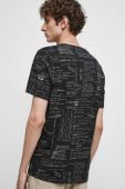 Бавовняна футболка Medicine колір чорний візерунок (3456299) Бавовняна футболка Medicine колір чорний візерунок (3456299)