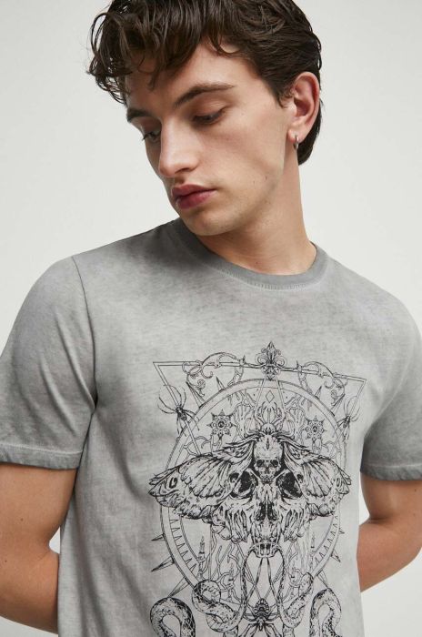 Бавовняна футболка Medicine колір сірий з принтом (3502939)