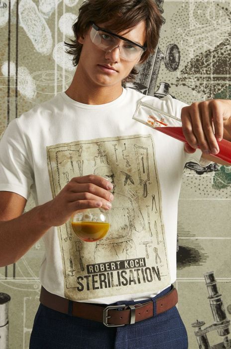 Футболка Medicine чоловіча колір бежевий з принтом Футболка Medicine чоловіча колір бежевий з принтом